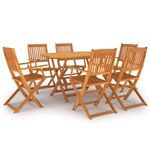 Casa si Gradina - Gradina si terasa - Mobilier exterior - Seturi mobila gradina - Set mobilier de gradina, 7 piese, lemn masiv de acacia - Infinity.ro