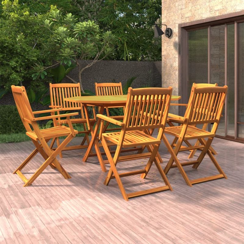 Casa si Gradina - Gradina si terasa - Mobilier exterior - Seturi mobila gradina - Set mobilier de gradina, 7 piese, lemn masiv de acacia - Infinity.ro