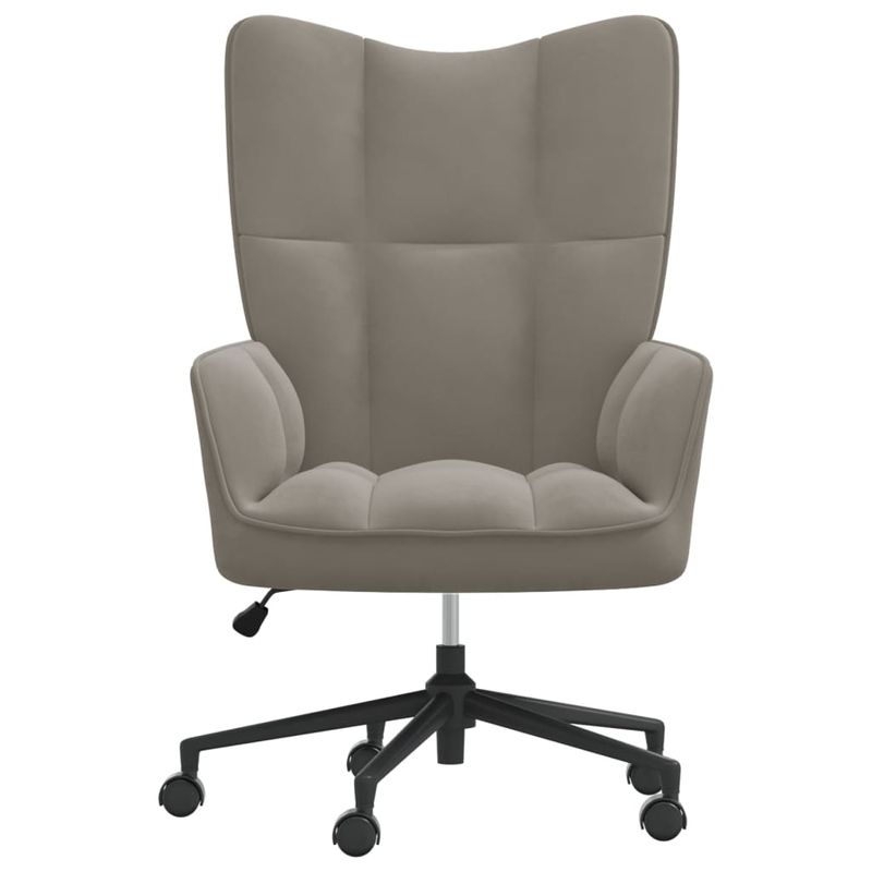 Casa si Gradina - Mobilier - Scaune si fotolii - Fotolii - Fotoliu de relaxare, gri deschis, catifea - Infinity.ro