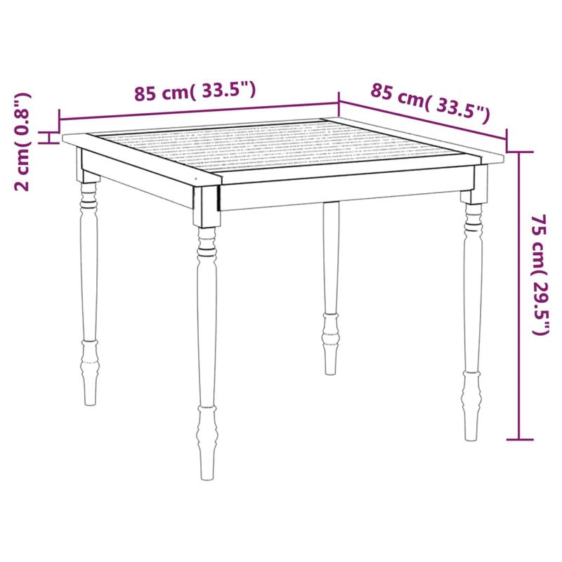Casa si Gradina - Gradina si terasa - Mobilier exterior - Seturi mobila gradina - Set mobilier de gradina, 3 piese, lemn masiv de tec - Infinity.ro