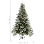 Casa si Gradina - Decoratiuni - Decoratiuni de sezon - Brad Craciun pre-iluminat conuri de pin verde/alb 195 cm PVC/PE - Infinity.ro