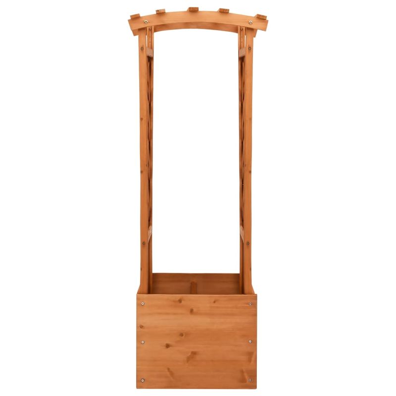 Casa si Gradina - Gradinarit si plante - Plante si ghivece - Ghivece si suporturi - Jardiniera cu spalier si arcada, 49 x 39 x 130 cm, lemn de brad - Infinity.ro