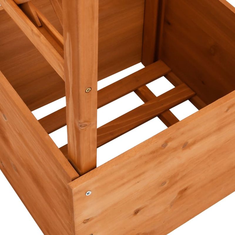 Casa si Gradina - Gradinarit si plante - Plante si ghivece - Ghivece si suporturi - Jardiniera cu spalier si arcada, 49 x 39 x 130 cm, lemn de brad - Infinity.ro