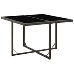 Casa si Gradina - Gradina si terasa - Mobilier exterior - Mese gradina - Masa de gradina, negru, 109x107x74 cm, poliratan si sticla - Infinity.ro