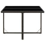 Casa si Gradina - Gradina si terasa - Mobilier exterior - Mese gradina - Masa de gradina, negru, 109x107x74 cm, poliratan si sticla - Infinity.ro