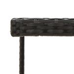 Casa si Gradina - Gradina si terasa - Mobilier exterior - Mese gradina - Masa de gradina, negru, 109x107x74 cm, poliratan si sticla - Infinity.ro