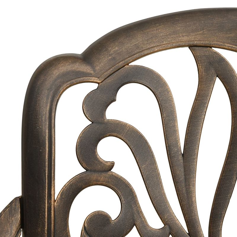 Casa si Gradina - Gradina si terasa - Mobilier exterior - Seturi mobila gradina - Set mobilier bistro, 3 piese, bronz, aluminiu turnat - Infinity.ro