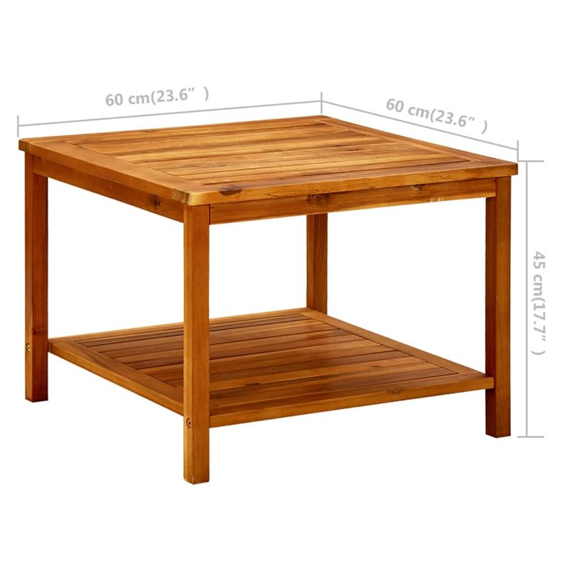 Casa si Gradina - Mobilier - Mese si birouri - Masute de cafea - Masa laterala, 60x60x45 cm, lemn masiv de acacia - Infinity.ro