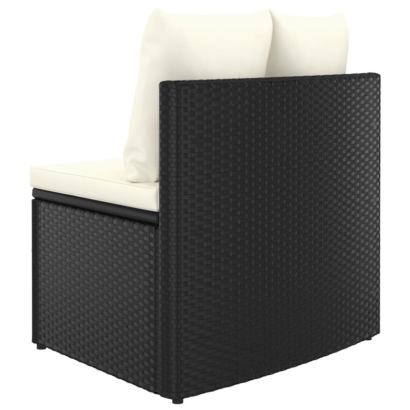 Casa si Gradina - Gradina si terasa - Mobilier exterior - Seturi mobila gradina - Set mobilier de gradina cu perne, 8 piese, negru, poliratan - Infinity.ro