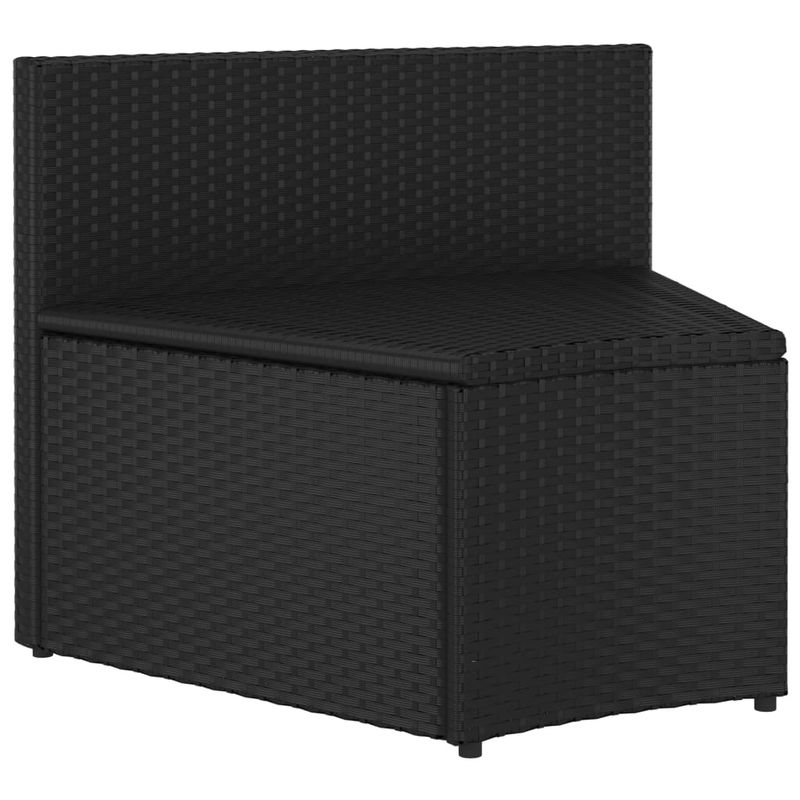 Casa si Gradina - Gradina si terasa - Mobilier exterior - Seturi mobila gradina - Set mobilier de gradina cu perne, 8 piese, negru, poliratan - Infinity.ro