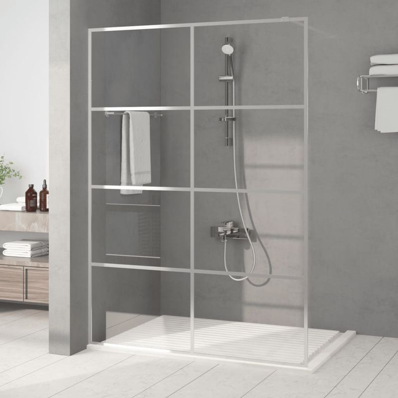 Casa si Gradina - Sanitare - Cazi si cabine de dus - Paravane si usi - Paravan de dus walk-in argintiu 140x195 cm sticla ESG transparenta - Infinity.ro