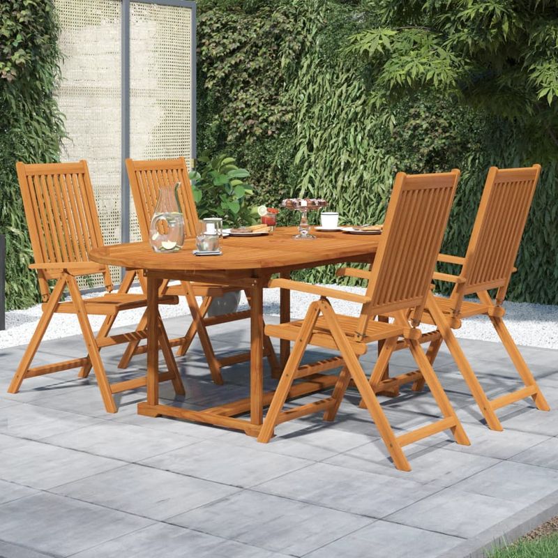 Casa si Gradina - Gradina si terasa - Mobilier exterior - Seturi mobila gradina - Set mobilier de gradina, 5 piese, lemn masiv de acacia - Infinity.ro