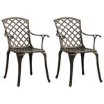 Casa si Gradina - Gradina si terasa - Mobilier exterior - Seturi mobila gradina - Set mobilier bistro, 3 piese, bronz, aluminiu turnat - Infinity.ro