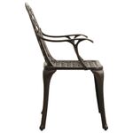 Casa si Gradina - Gradina si terasa - Mobilier exterior - Seturi mobila gradina - Set mobilier bistro, 3 piese, bronz, aluminiu turnat - Infinity.ro