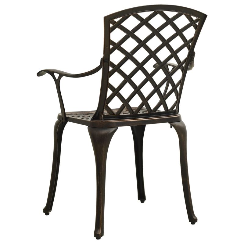 Casa si Gradina - Gradina si terasa - Mobilier exterior - Seturi mobila gradina - Set mobilier bistro, 3 piese, bronz, aluminiu turnat - Infinity.ro