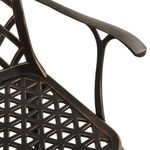 Casa si Gradina - Gradina si terasa - Mobilier exterior - Seturi mobila gradina - Set mobilier bistro, 3 piese, bronz, aluminiu turnat - Infinity.ro
