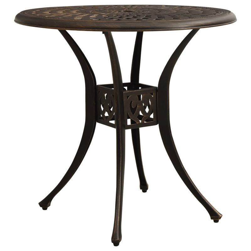 Casa si Gradina - Gradina si terasa - Mobilier exterior - Seturi mobila gradina - Set mobilier bistro, 3 piese, bronz, aluminiu turnat - Infinity.ro