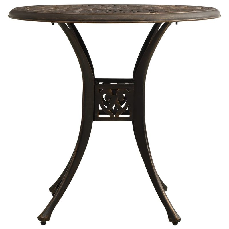 Casa si Gradina - Gradina si terasa - Mobilier exterior - Seturi mobila gradina - Set mobilier bistro, 3 piese, bronz, aluminiu turnat - Infinity.ro