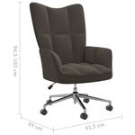 Casa si Gradina - Mobilier - Scaune si fotolii - Fotolii - Fotoliu de relaxare, gri inchis, catifea - Infinity.ro