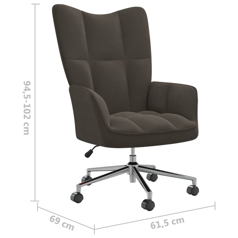 Casa si Gradina - Mobilier - Scaune si fotolii - Fotolii - Fotoliu de relaxare, gri inchis, catifea - Infinity.ro