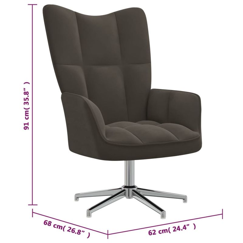 Casa si Gradina - Mobilier - Scaune si fotolii - Fotolii - Fotoliu de relaxare, gri inchis, catifea - Infinity.ro
