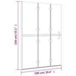 Casa si Gradina - Sanitare - Cazi si cabine de dus - Cabine dus - Cabina de dus pliabila, alb, 100x140 cm, ESG - Infinity.ro