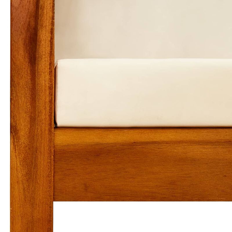 Casa si Gradina - Gradina si terasa - Mobilier exterior - Bancute de gradina - Banca de gradina cu copertina, lemn masiv de acacia, crem - Infinity.ro