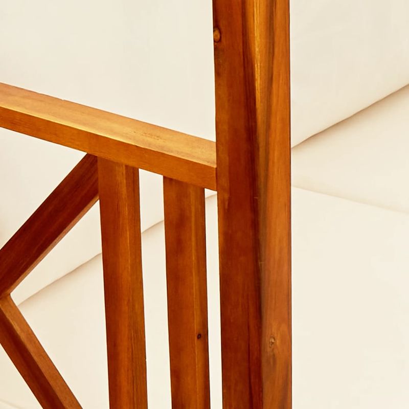 Casa si Gradina - Gradina si terasa - Mobilier exterior - Bancute de gradina - Banca de gradina cu copertina, lemn masiv de acacia, crem - Infinity.ro
