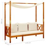 Casa si Gradina - Gradina si terasa - Mobilier exterior - Bancute de gradina - Banca de gradina cu copertina, lemn masiv de acacia, crem - Infinity.ro