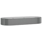 Casa si Gradina - Gradinarit si plante - Plante si ghivece - Ghivece si suporturi - Strat inaltat gradina 249x100x36 cm otel vopsit electrostatic, gri - Infinity.ro