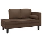 Casa si Gradina - Mobilier - Canapele si coltare - Coltare - Coltar cu perne si suport, marrone, piele artificiala - Infinity.ro