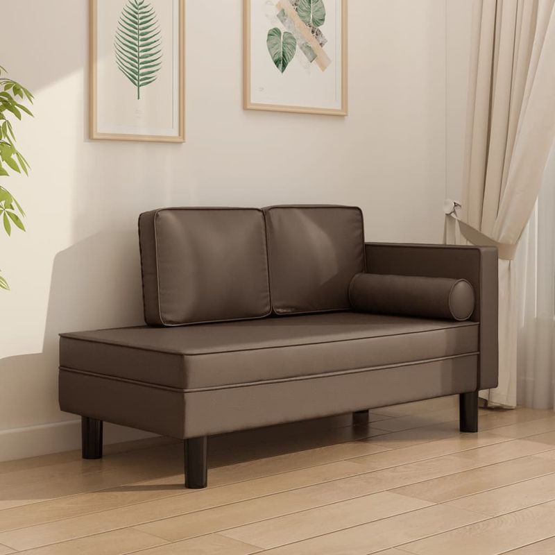 Casa si Gradina - Mobilier - Canapele si coltare - Coltare - Coltar cu perne si suport, marrone, piele artificiala - Infinity.ro