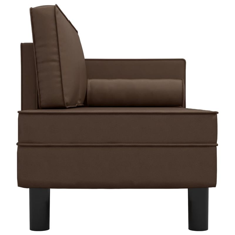 Casa si Gradina - Mobilier - Canapele si coltare - Coltare - Coltar cu perne si suport, marrone, piele artificiala - Infinity.ro