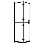Casa si Gradina - Sanitare - Cazi si cabine de dus - Cabine dus - Cabina de dus pliabila, negru, 80x140 cm, ESG - Infinity.ro