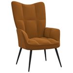 Casa si Gradina - Mobilier - Scaune si fotolii - Fotolii - Fotoliu de relaxare, maro, catifea - Infinity.ro