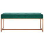 Casa si Gradina - Mobilier - Canapele si coltare - Banchete - Banca, verde inchis, 110x36x45 cm, catifea - Infinity.ro