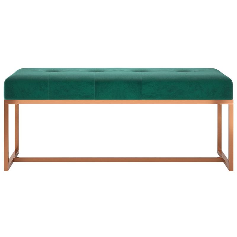 Casa si Gradina - Mobilier - Canapele si coltare - Banchete - Banca, verde inchis, 110x36x45 cm, catifea - Infinity.ro