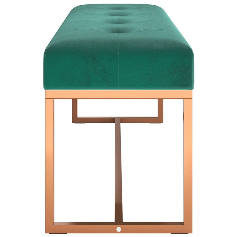 Casa si Gradina - Mobilier - Canapele si coltare - Banchete - Banca, verde inchis, 110x36x45 cm, catifea - Infinity.ro