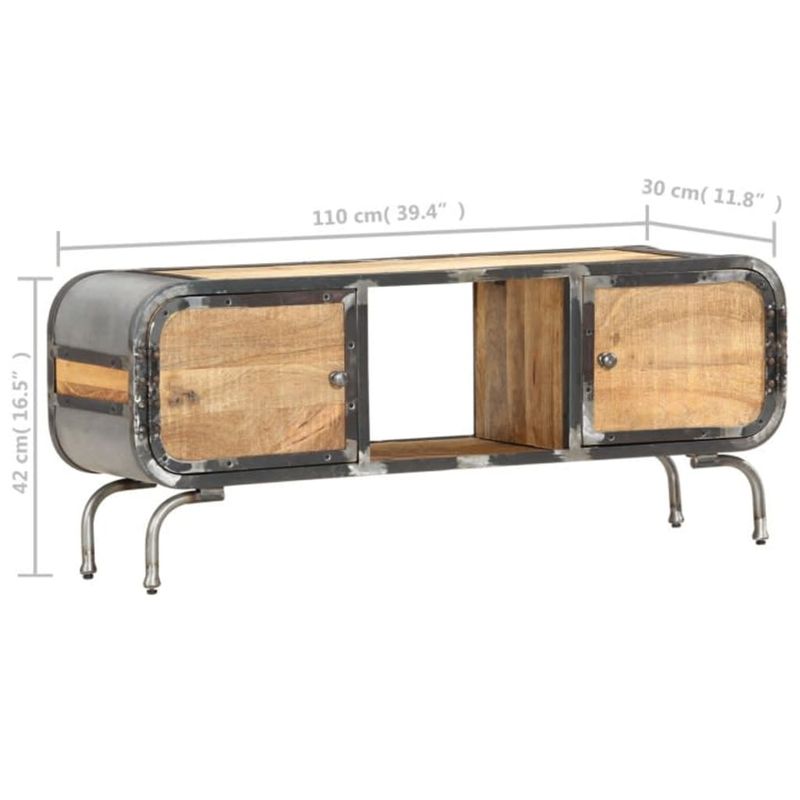 Casa si Gradina - Mobilier - Comode si corpuri - Comode - Comoda TV, 110x30x42 cm, lemn masiv de mango - Infinity.ro