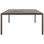 Casa si Gradina - Gradina si terasa - Mobilier exterior - Mese gradina - Masa gradina, maro, 200x150x75 cm, ratan - Infinity.ro