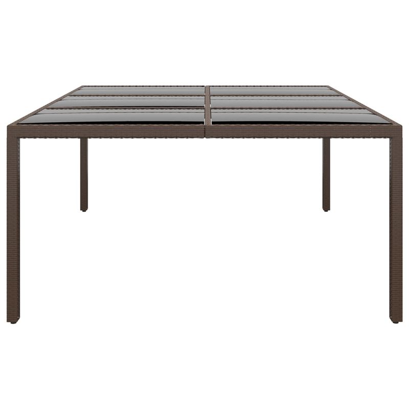 Casa si Gradina - Gradina si terasa - Mobilier exterior - Mese gradina - Masa gradina, maro, 200x150x75 cm, ratan - Infinity.ro