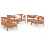 Casa si Gradina - Gradina si terasa - Mobilier exterior - Seturi mobila gradina - Set mobilier de gradina, 6 piese, maro miere, lemn masiv de pin - Infinity.ro