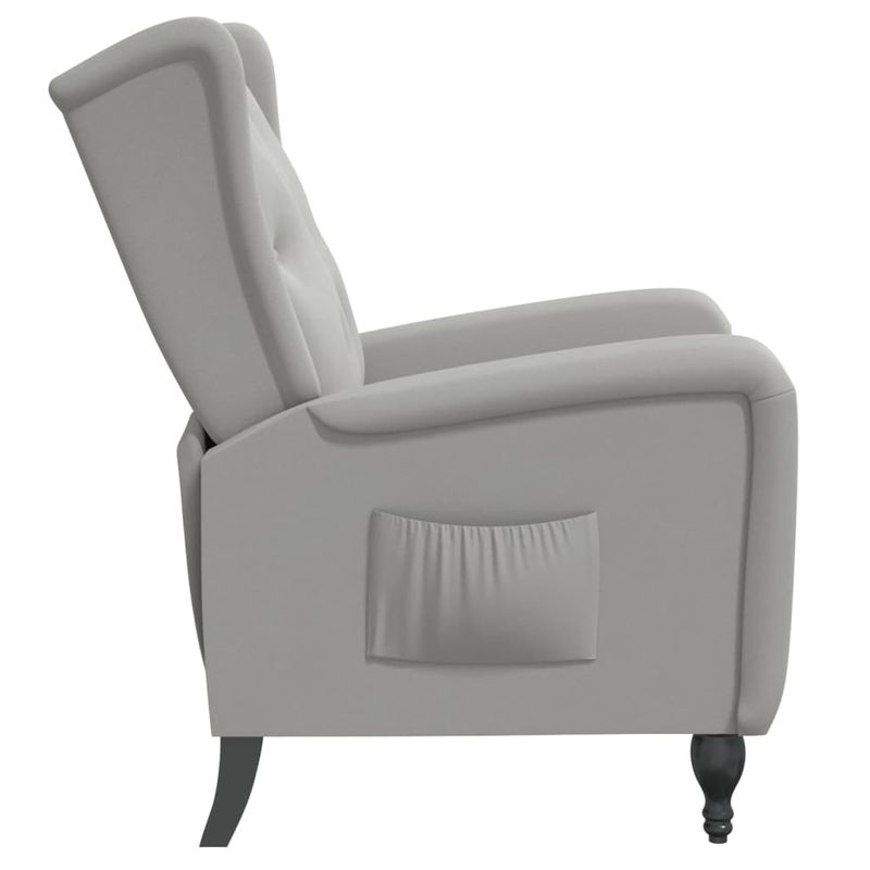 Casa si Gradina - Mobilier - Scaune si fotolii - Fotolii - Fotoliu rabatabil, gri deschis, catifea - Infinity.ro