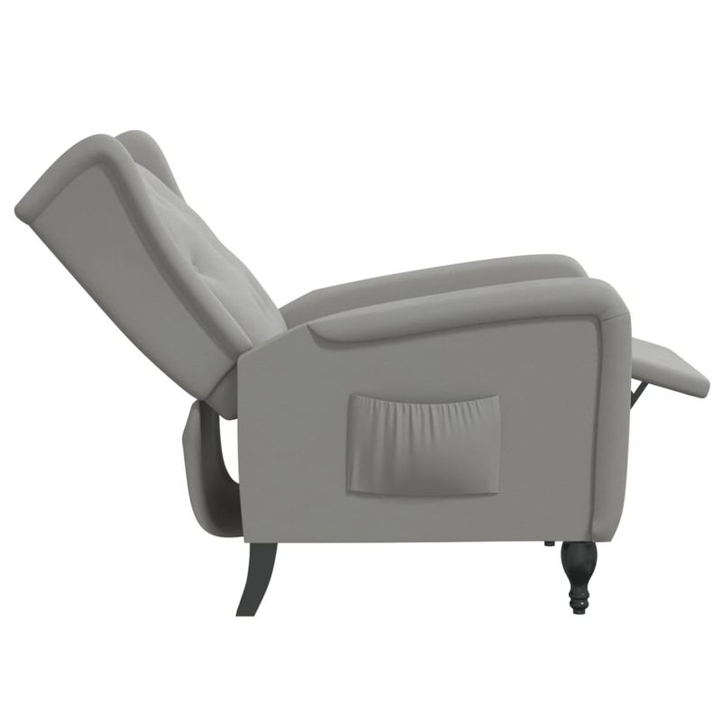 Casa si Gradina - Mobilier - Scaune si fotolii - Fotolii - Fotoliu rabatabil, gri deschis, catifea - Infinity.ro