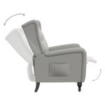 Casa si Gradina - Mobilier - Scaune si fotolii - Fotolii - Fotoliu rabatabil, gri deschis, catifea - Infinity.ro