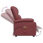 Ingrijire personala si Cosmetice - Sanatate si wellness - Articole wellness - Fotolii de masaj - Fotoliu de masaj cu ridicare, rosu vin, piele ecologica - Infinity.ro