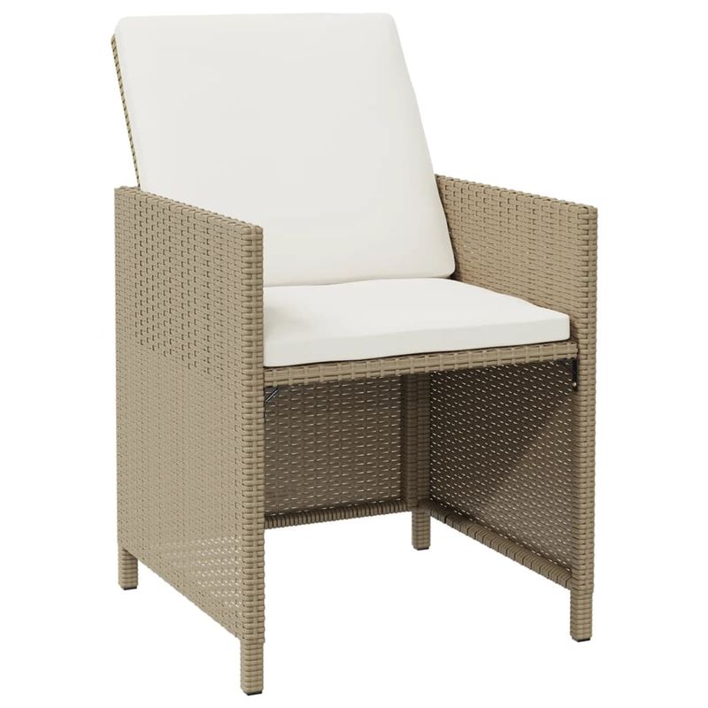 Casa si Gradina - Gradina si terasa - Mobilier exterior - Seturi mobila gradina - Set mobilier de exterior cu perne, 9 piese, bej, poliratan - Infinity.ro