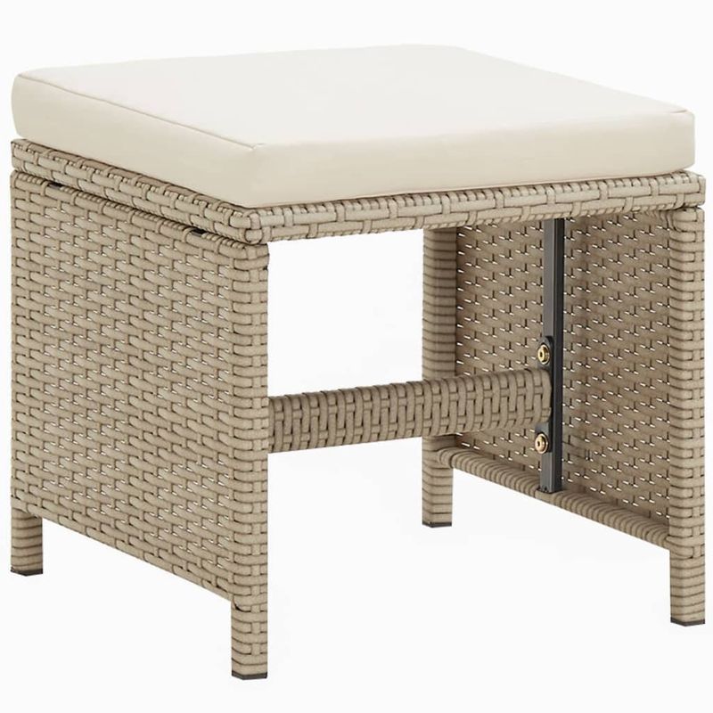 Casa si Gradina - Gradina si terasa - Mobilier exterior - Seturi mobila gradina - Set mobilier de exterior cu perne, 9 piese, bej, poliratan - Infinity.ro