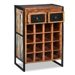 Casa si Gradina - Bucatarie si vesela - Accesorii bar - Suporturi bauturi - Suport de vin pentru 16 sticle, lemn masiv reciclat - Infinity.ro