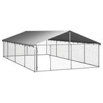 Petshop - Accesorii petshop - Culcusuri si custi - Custi interior si exterior - Padoc pentru caini de exterior, cu acoperis, 600x300x150 cm - Infinity.ro